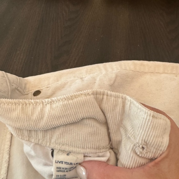 American Eagle Outfitters Cream Corduroy Pants - Picture 5 of 9